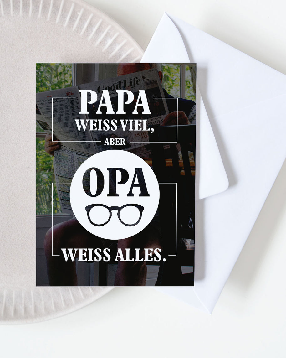 Opa weiss alles - Grußkarte