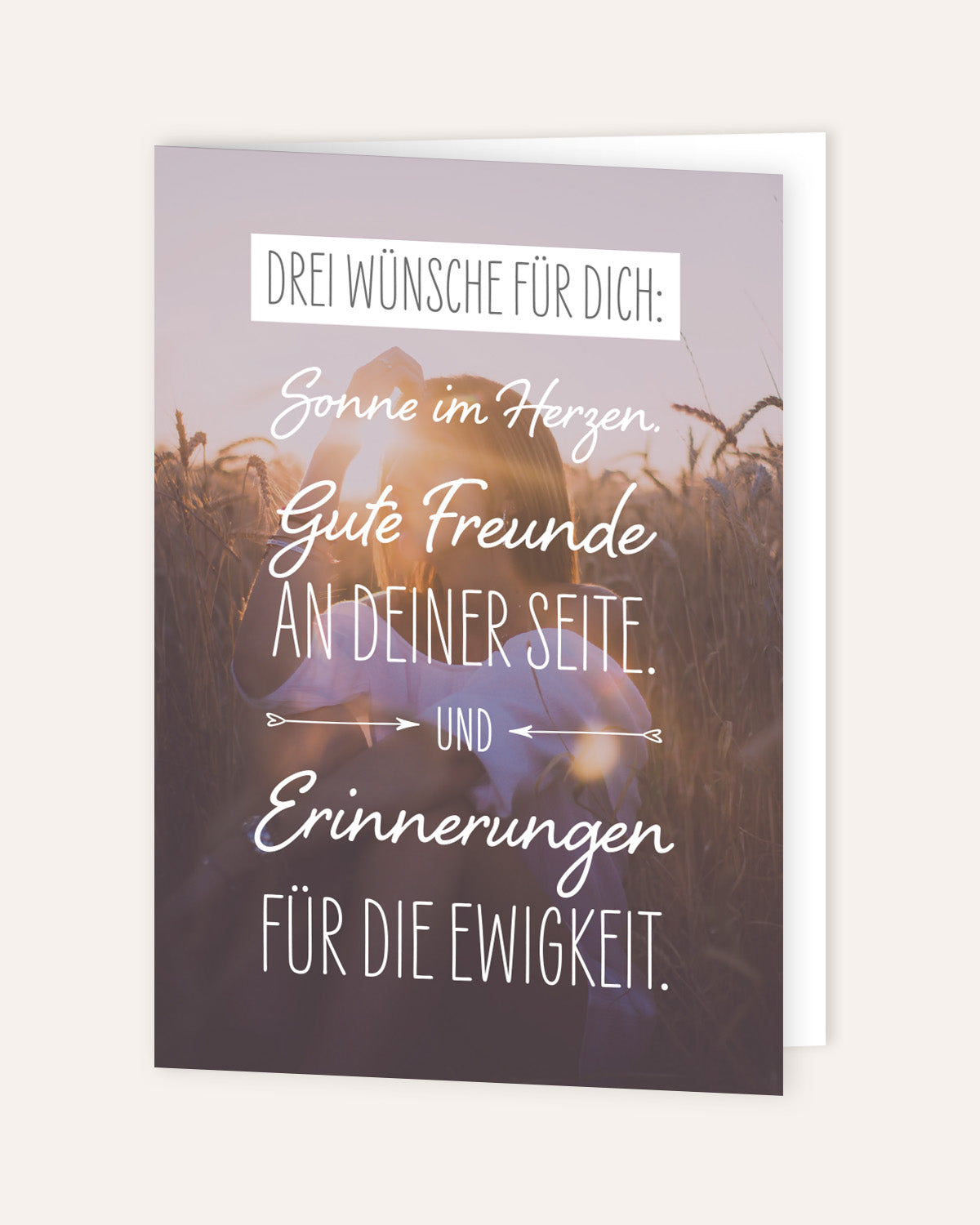 Drei Wünsche für dich - Grußkarte Grußkarte Visual Statements®
