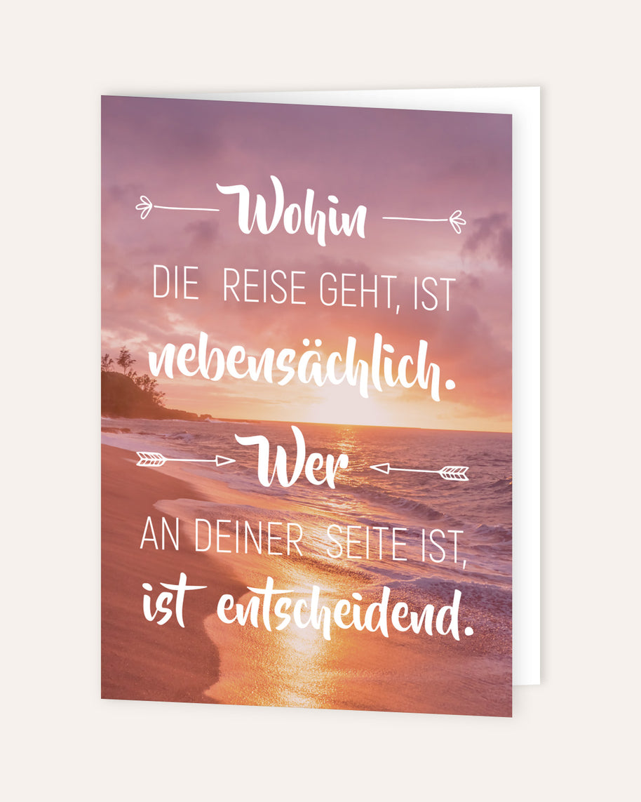 Wohin die Reise geht - Grußkarte