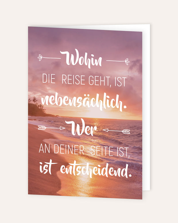 Wohin die Reise geht - Grußkarte
