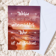 Wohin die Reise geht - Grußkarte