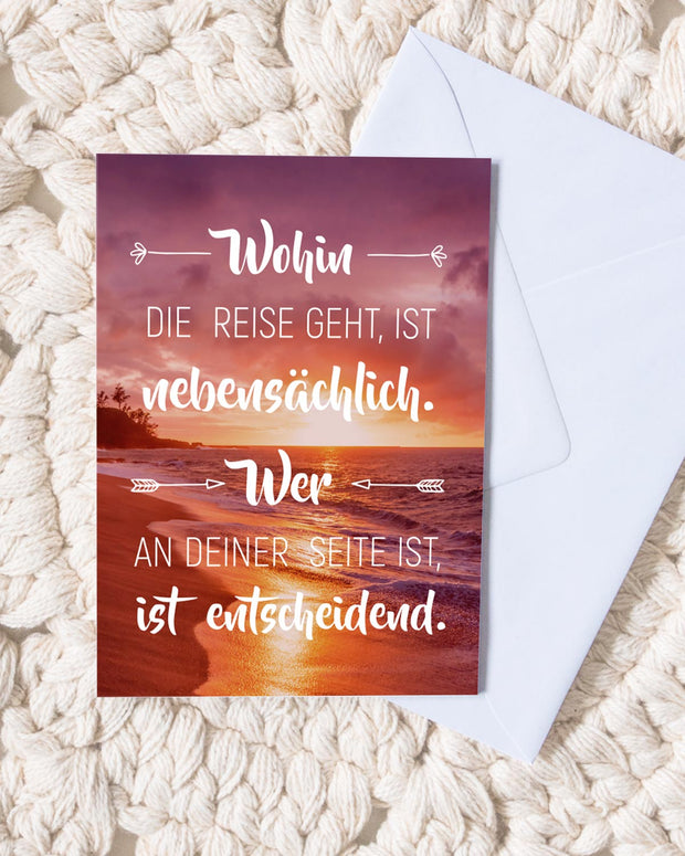 Wohin die Reise geht - Grußkarte