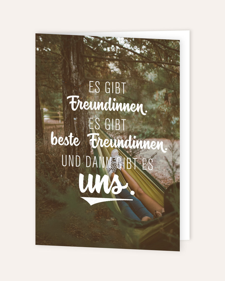 Es gibt Freundinnen - Grußkarte