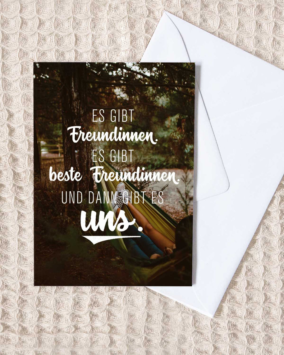 Es gibt Freundinnen - Grußkarte