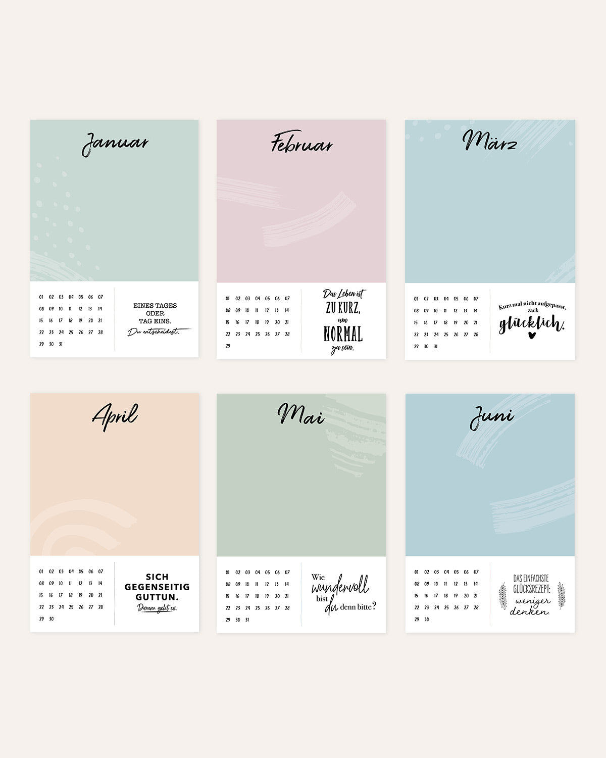 Glück - Undatierter Bastelkalender Kalender Visual Statements®