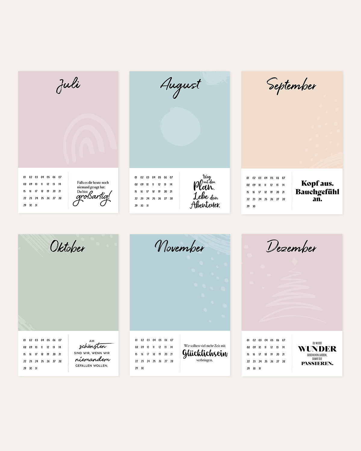 Glück - Undatierter Bastelkalender Kalender Visual Statements®