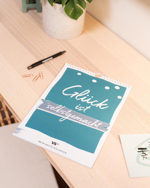 Undatierter Bastelkalender Glück ist selbtgemacht 