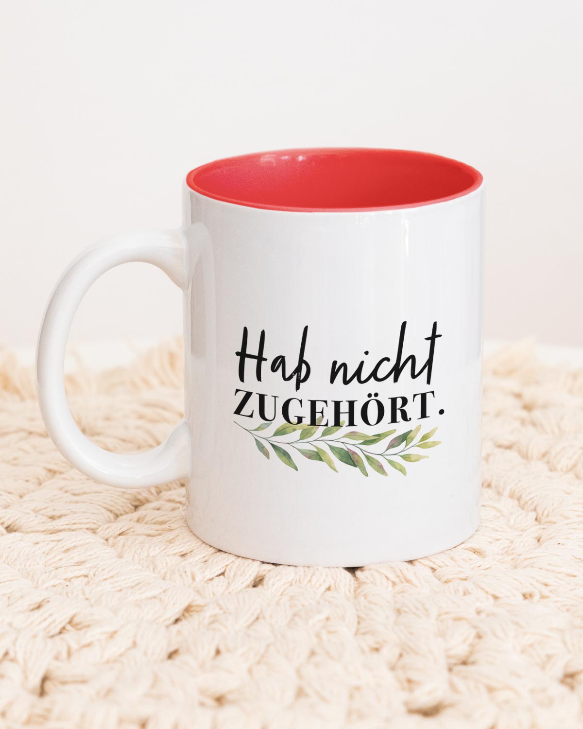 Hab nicht zugehört - Tasse Rot Tasse Visual Statements®