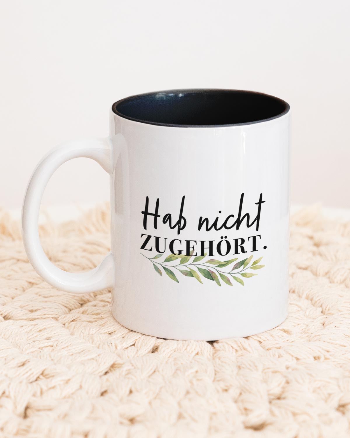 Hab nicht zugehört - Tasse Schwarz Tasse Visual Statements®