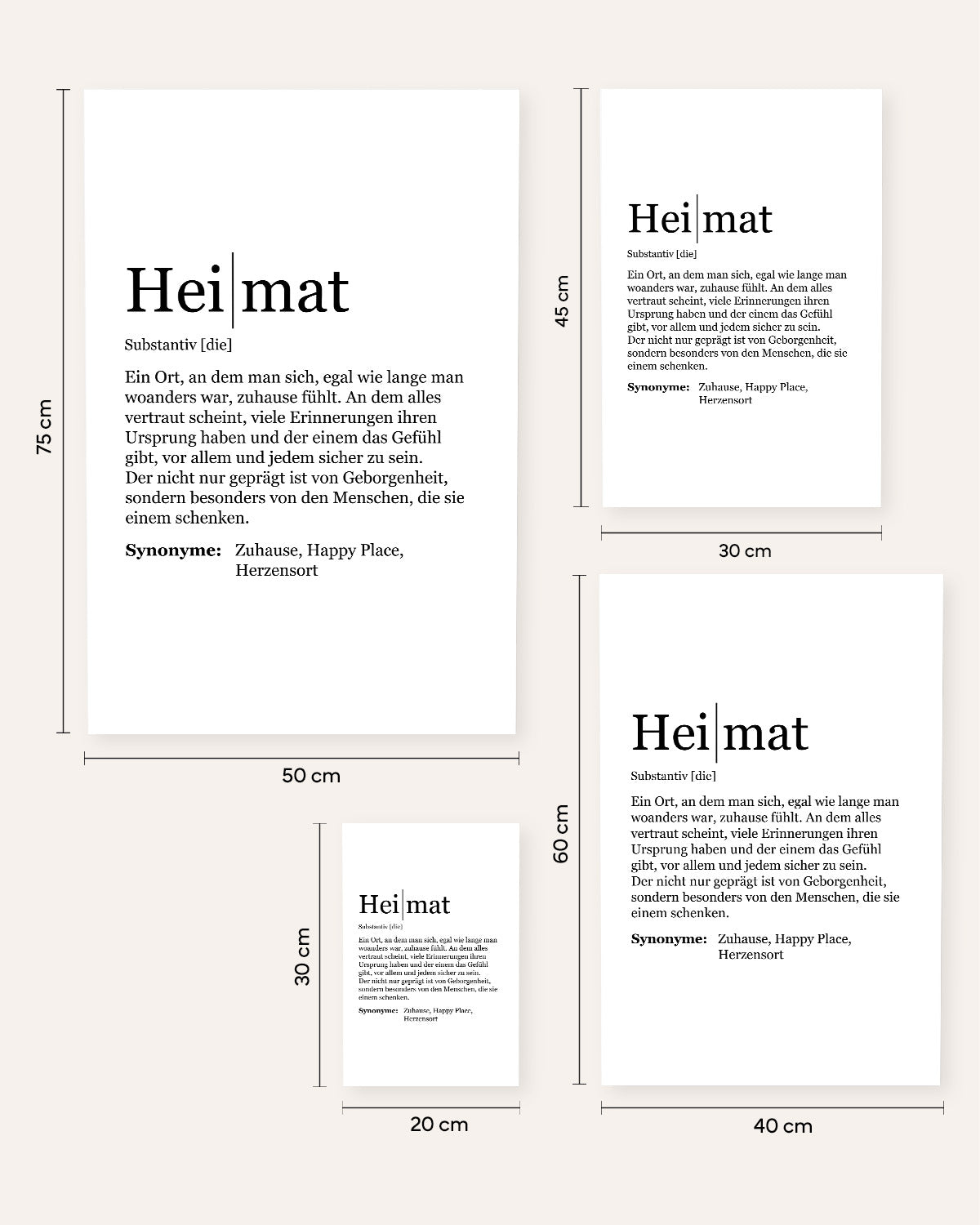 Definition Heimat - Poster Poster Visual Statements®