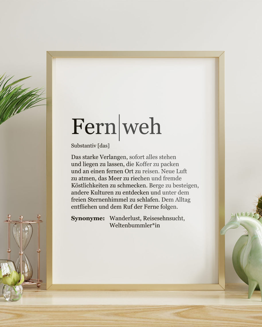 Definition Fernweh - Poster