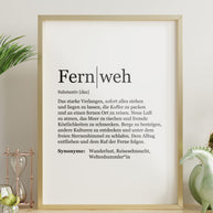 Definition Fernweh - Poster