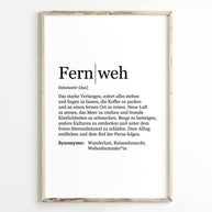 Definition Fernweh - Poster