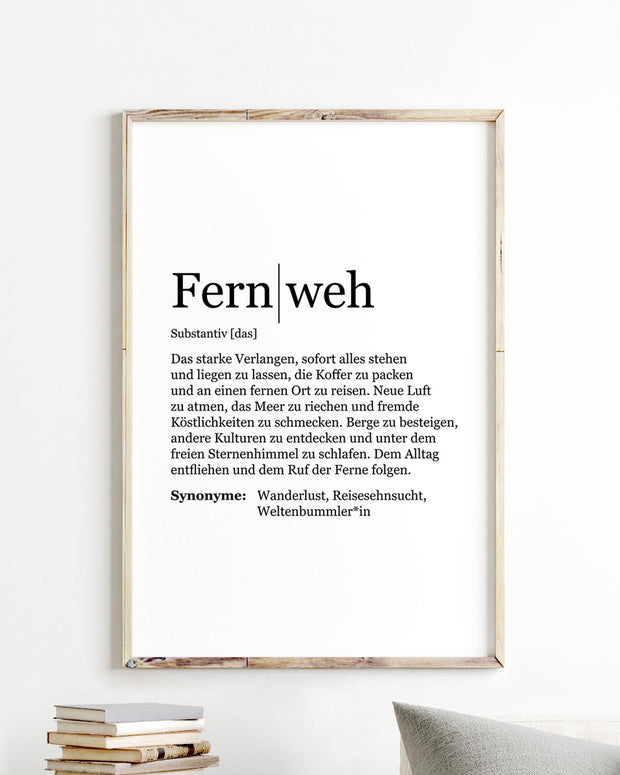 Definition Fernweh - Poster