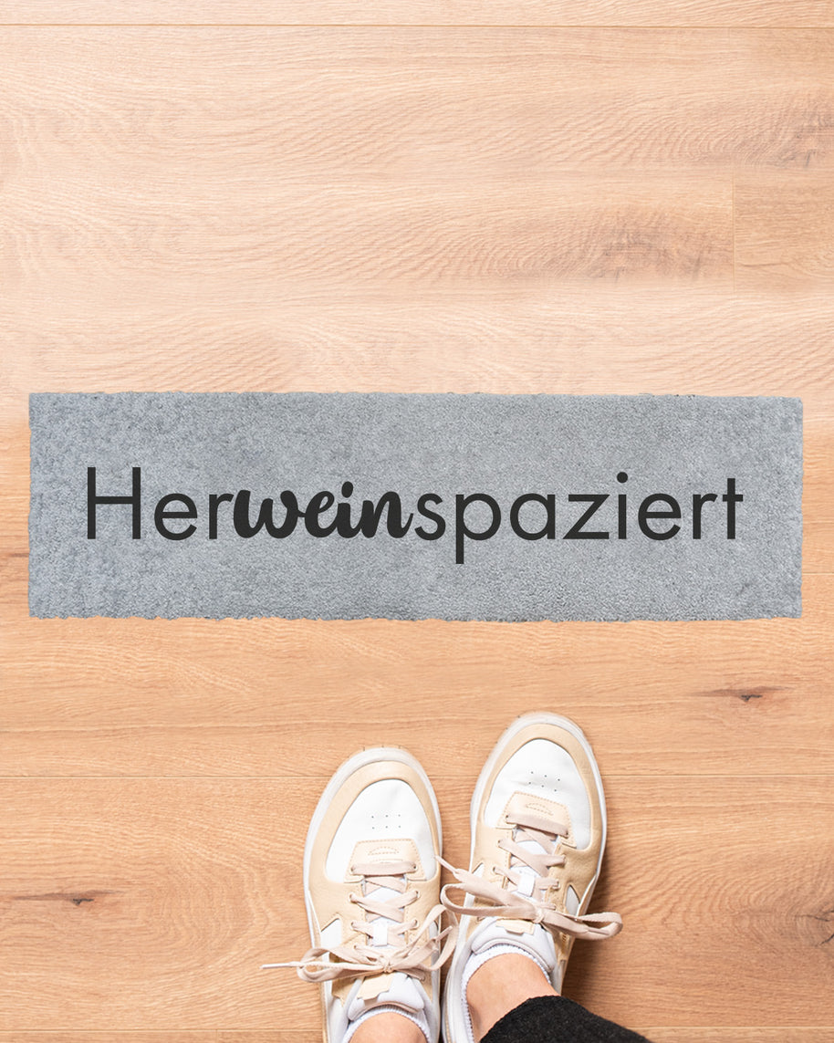 Herweinspaziert® - Fußmatte schmal