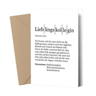 Definition Lieblingskollegin - Grußkarte