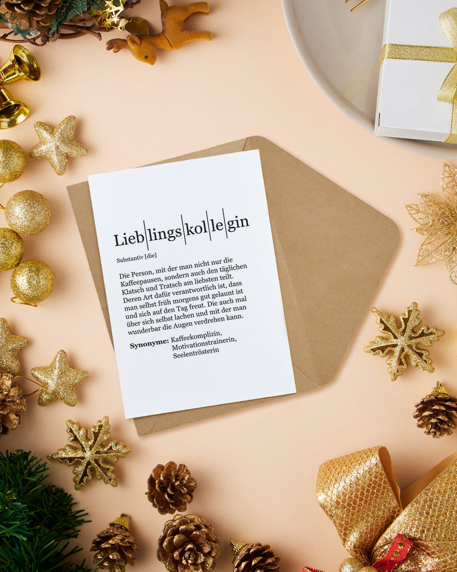 Definition Lieblingskollegin - Grußkarte