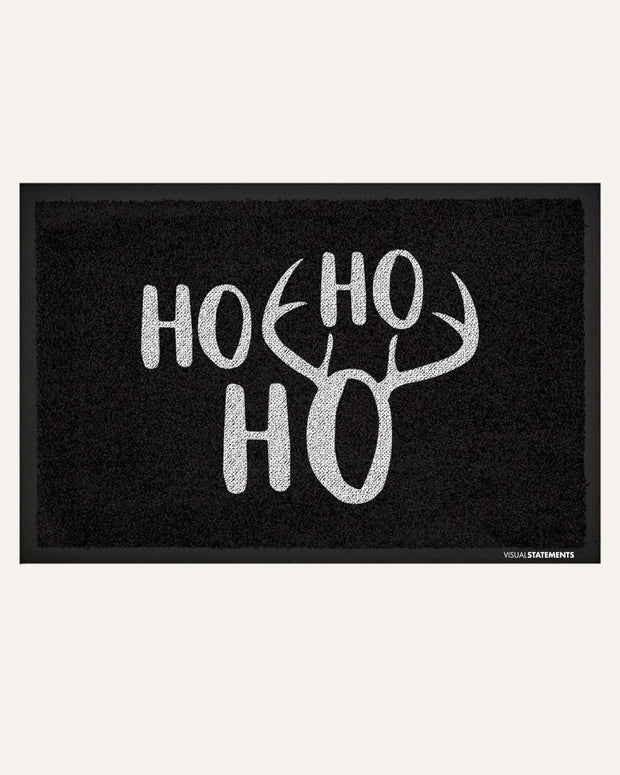 Fussmatte Schwarz Ho Ho Ho Aufdruck Weihnachten