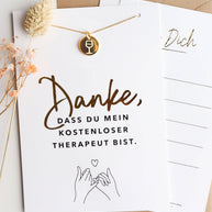 Weinglas - Halskette Gold mit Karte