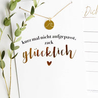 Wellen - Halskette Gold mit Karte