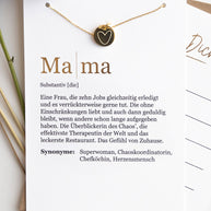 Herz - Halskette Gold mit Karte