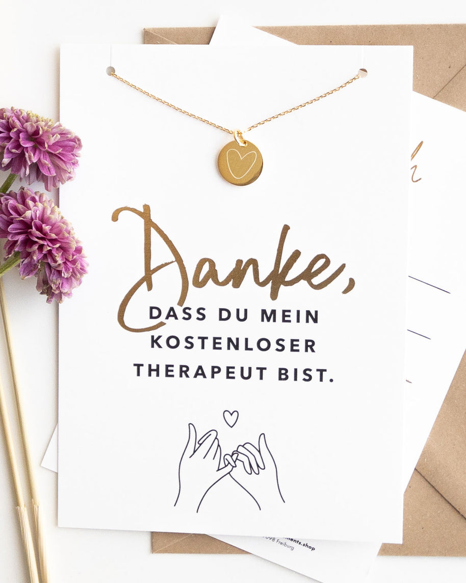 Herz - Halskette Gold mit Karte