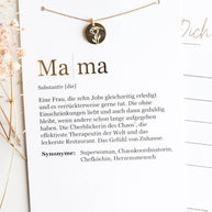 Blumen - Halskette Gold mit Karte