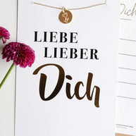 Blumen - Halskette Gold mit Karte