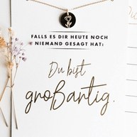 Blumen - Halskette Gold mit Karte