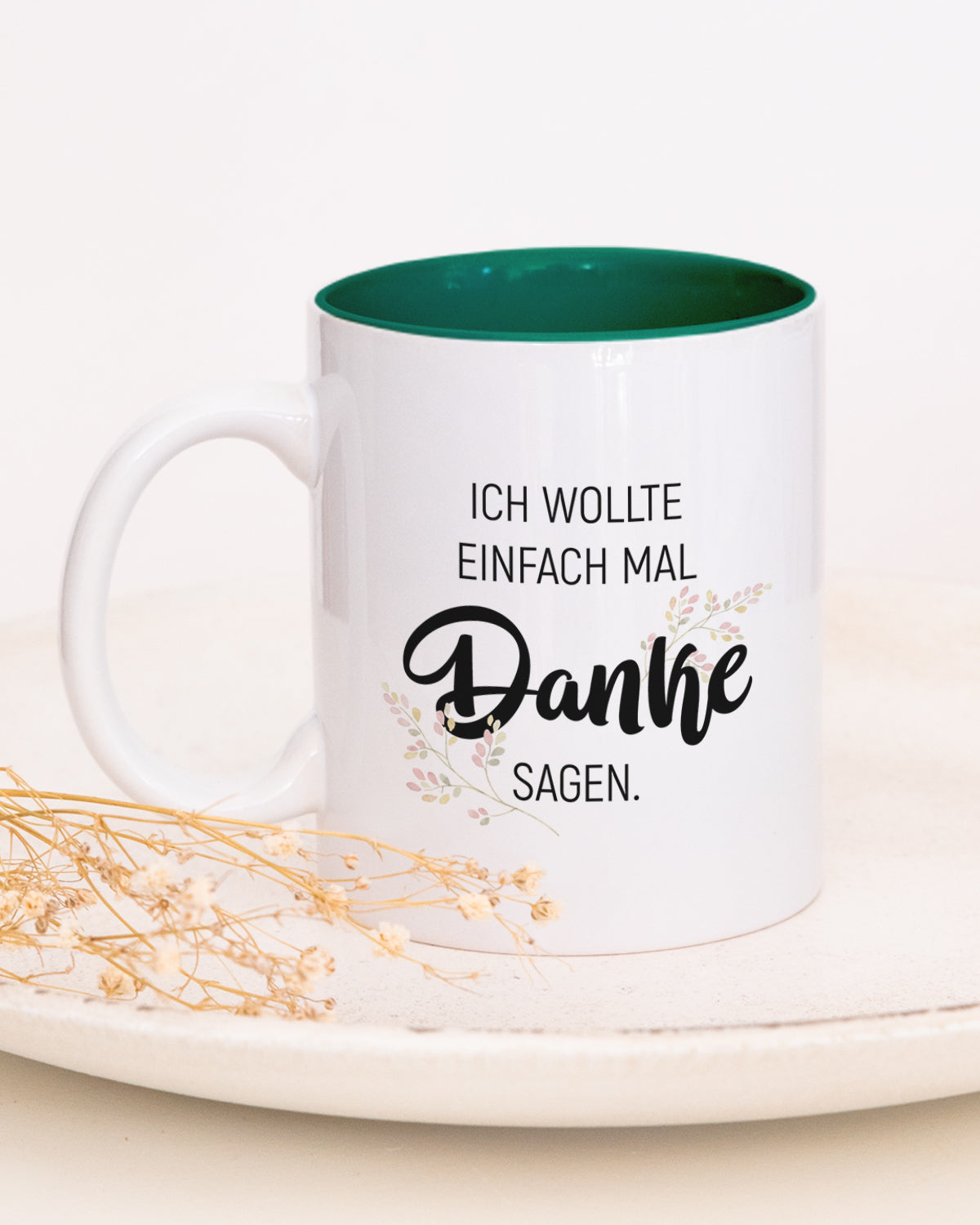 Danke - Tasse Dunkelgrün Tasse Visual Statements®
