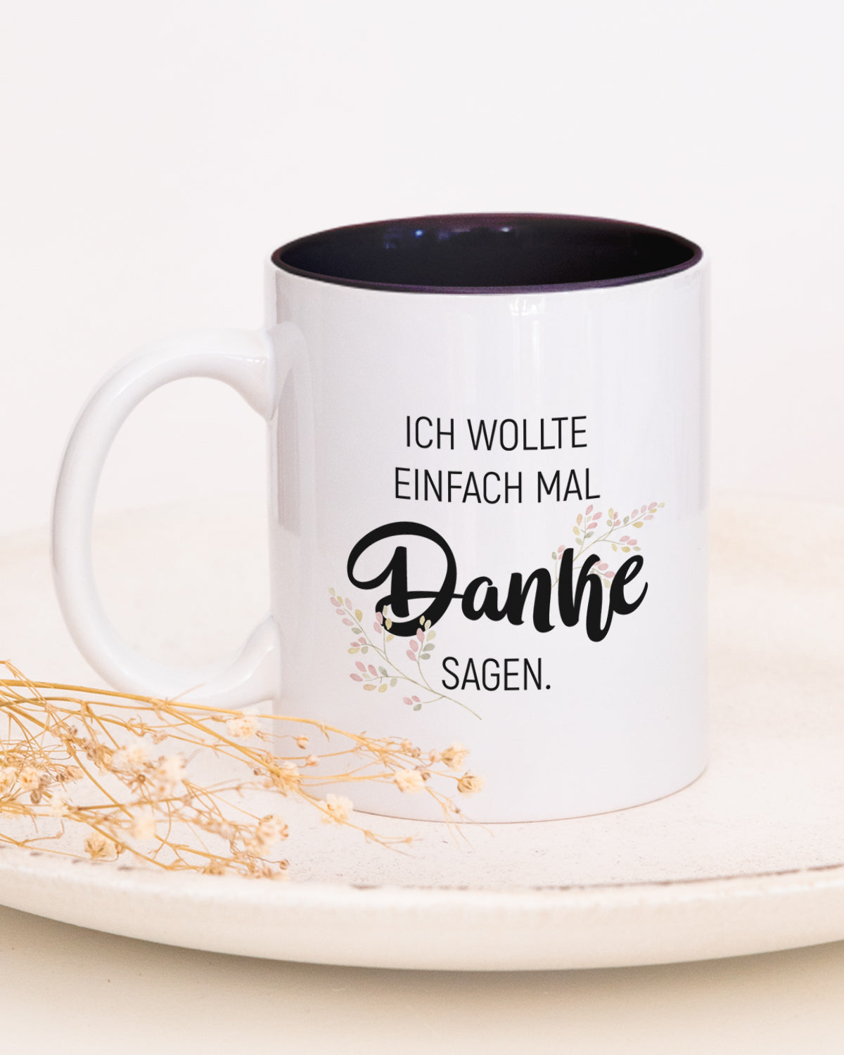 Danke - Tasse Schwarz Tasse Visual Statements®