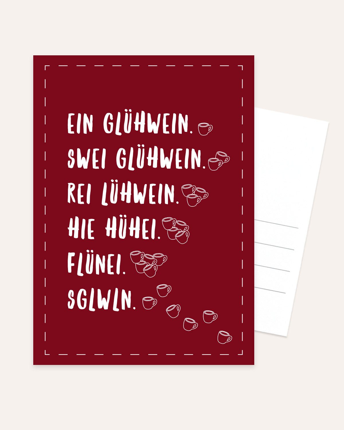 Ein Glühwein - Postkarte Postkarte Visual Statements®