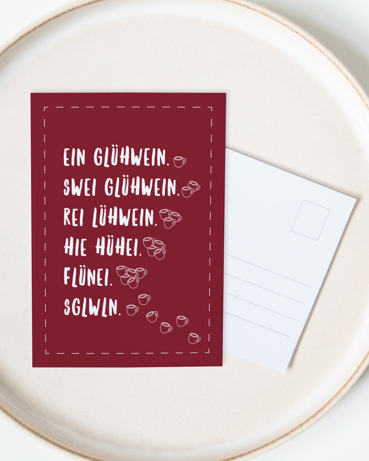 Ein Glühwein - Postkarte Postkarte Visual Statements®