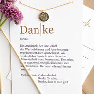 Herz - Halskette Gold mit Karte