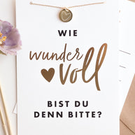 Herz - Halskette Gold mit Karte