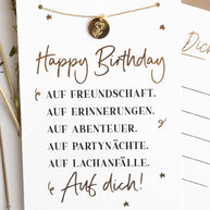 Blumen - Halskette Gold mit Karte
