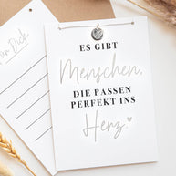 Herz - Halskette Silber mit Karte
