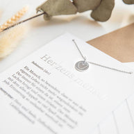 Herz - Halskette Silber mit Karte