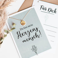 Herz - Halskette Gold mit Karte