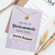 Blumen - Halskette Gold mit Karte