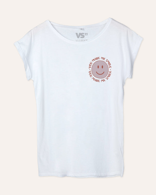 T-Shirt Weiss You Make Me Smile