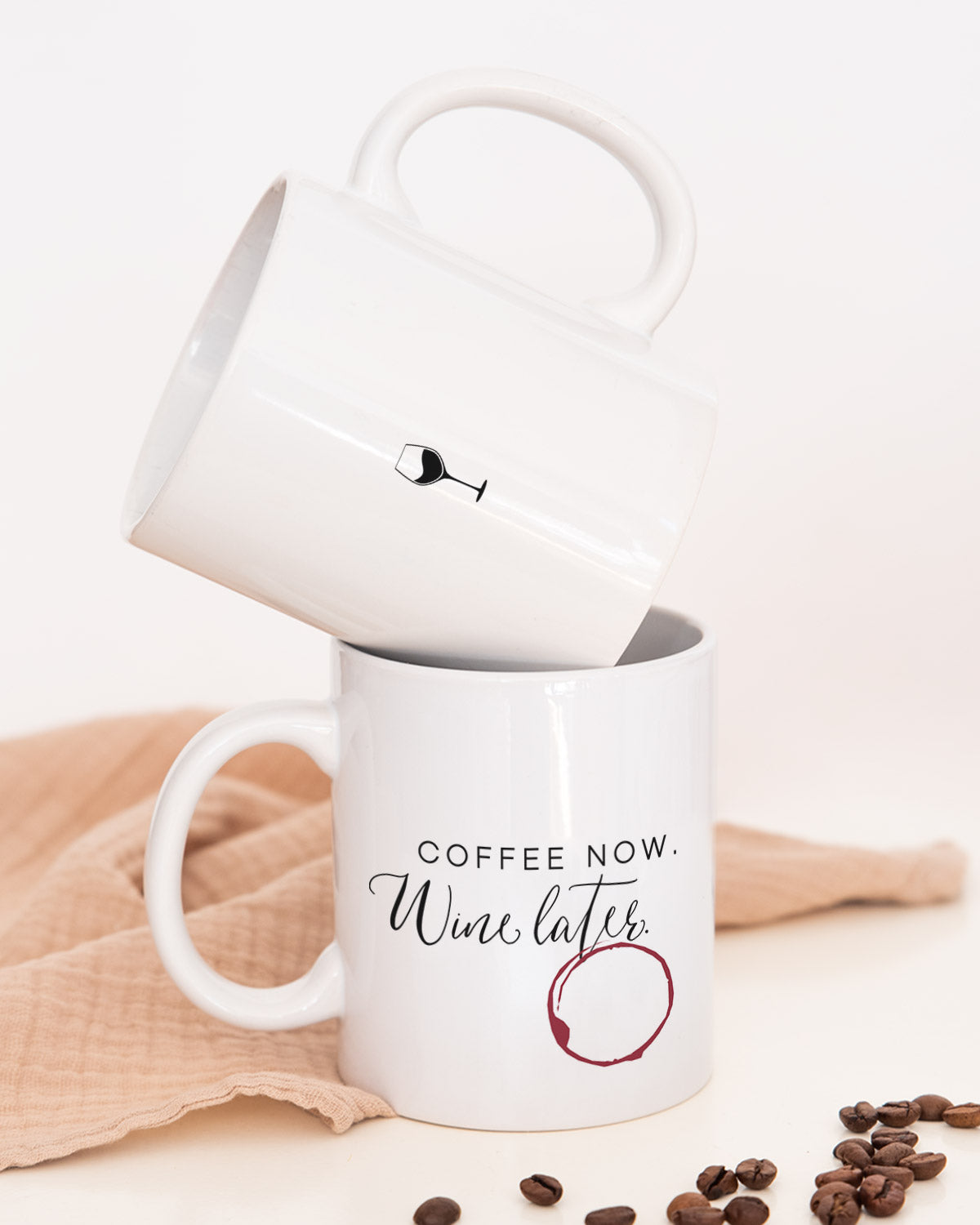Coffee now, wine later - Tasse Tasse Visual Statements®