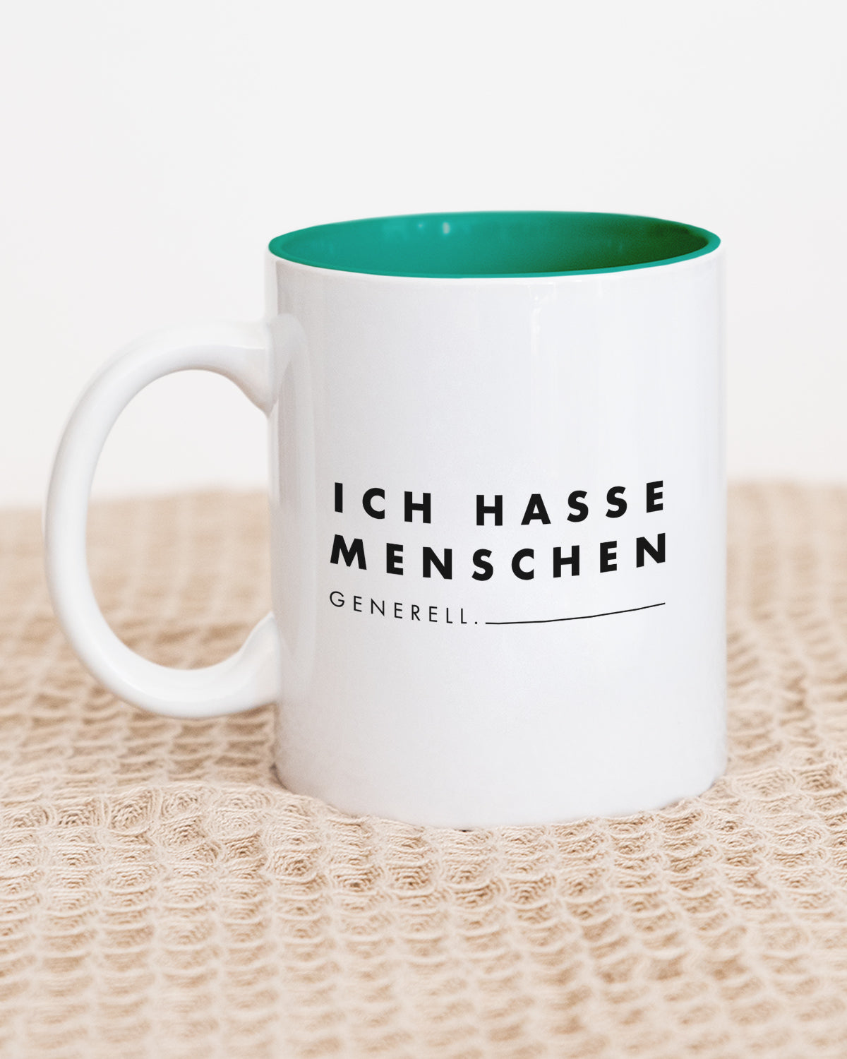 Ich hasse Menschen - Tasse Dunkelgrün Tasse Visual Statements®