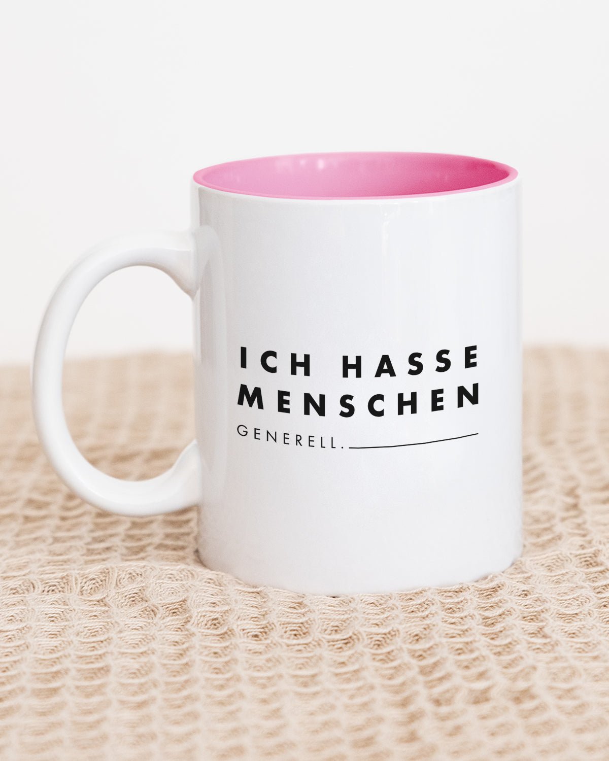 Ich hasse Menschen - Tasse Pink Tasse Visual Statements®