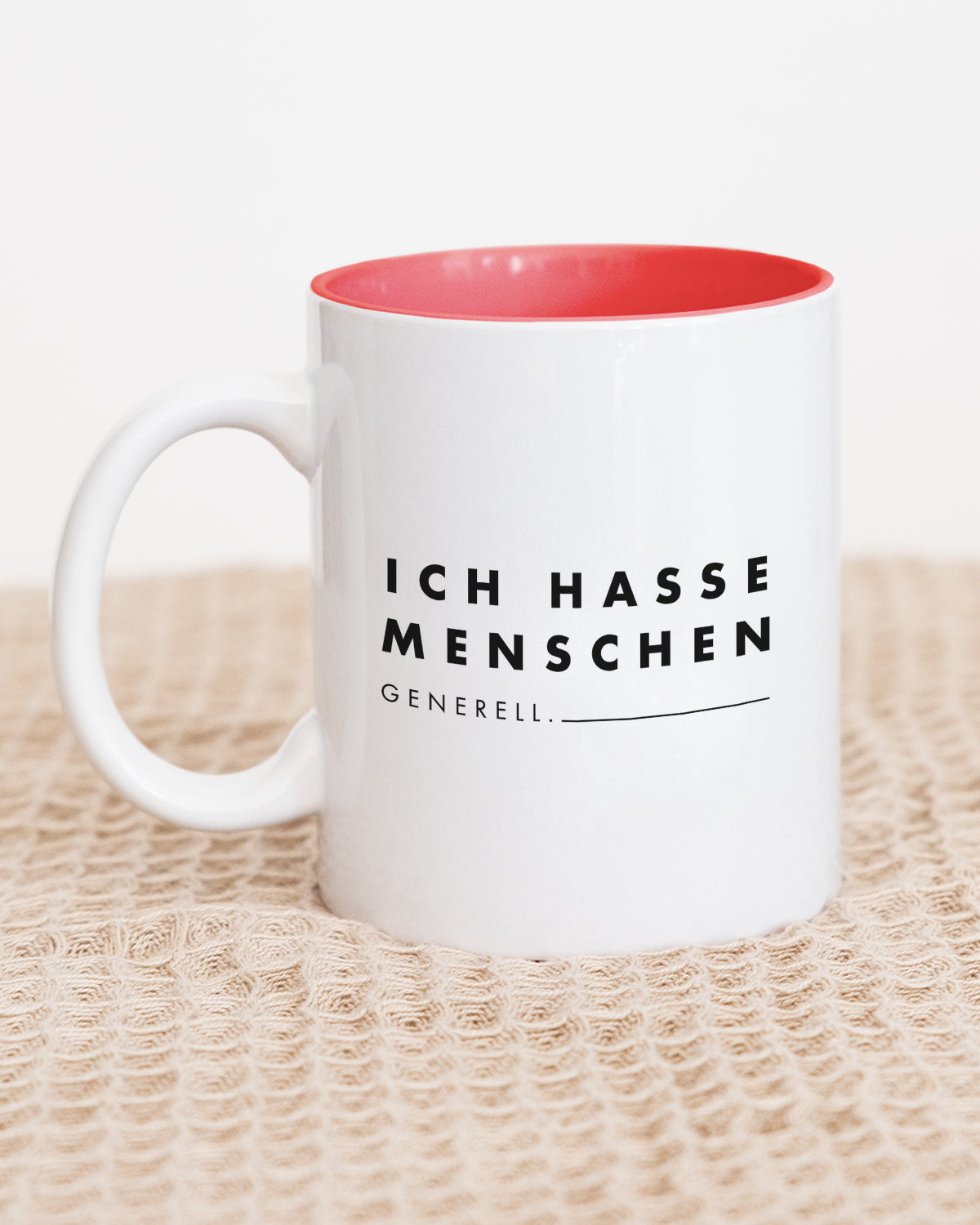 Ich hasse Menschen - Tasse Rot Tasse Visual Statements®