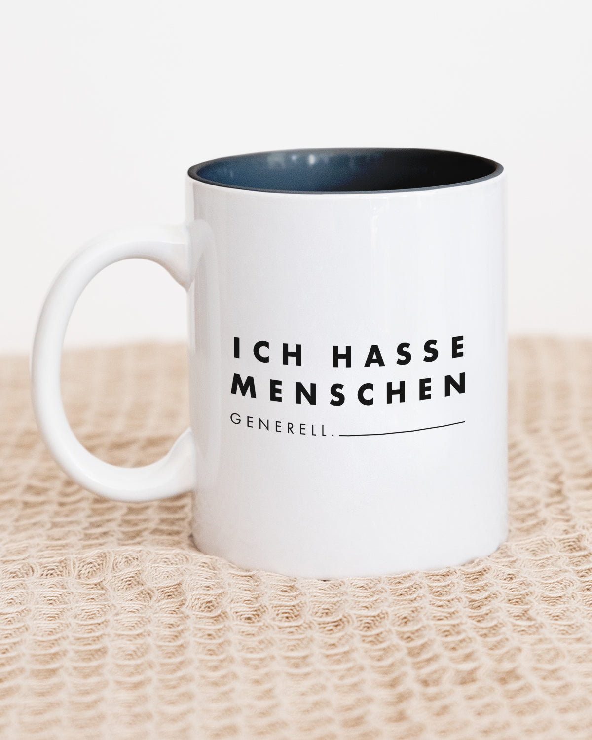 Ich hasse Menschen - Tasse Schwarz Tasse Visual Statements®