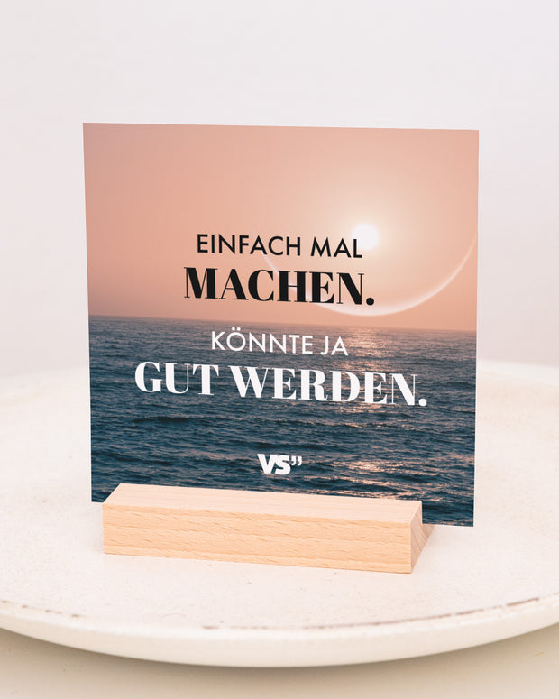 Motivation - Karten im Holzaufsteller