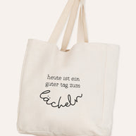 Heute ist ein guter Tag zum Lächeln - Stofftasche