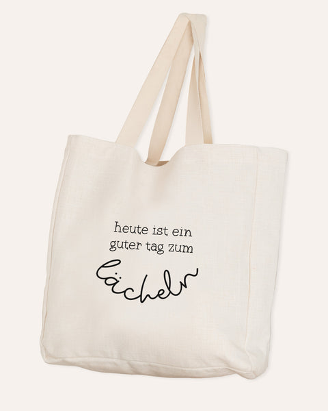 Heute ist ein guter Tag zum Lächeln - Stofftasche Stofftasche Visual Statements®
