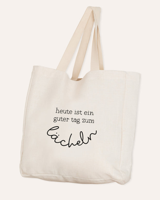 Heute ist ein guter Tag zum Lächeln - Stofftasche
